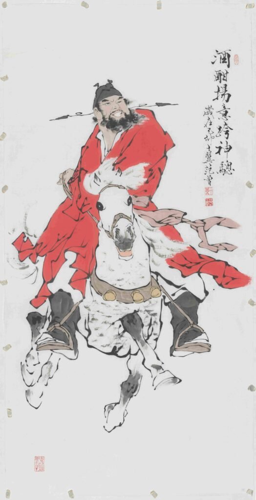 From Brushstrokes to Pixels: The Rebirth of Zhong Kui, China’s Guardian of Justice 4107 h近代 范曾 酒酣扬意跨神骢 140×70 拷贝