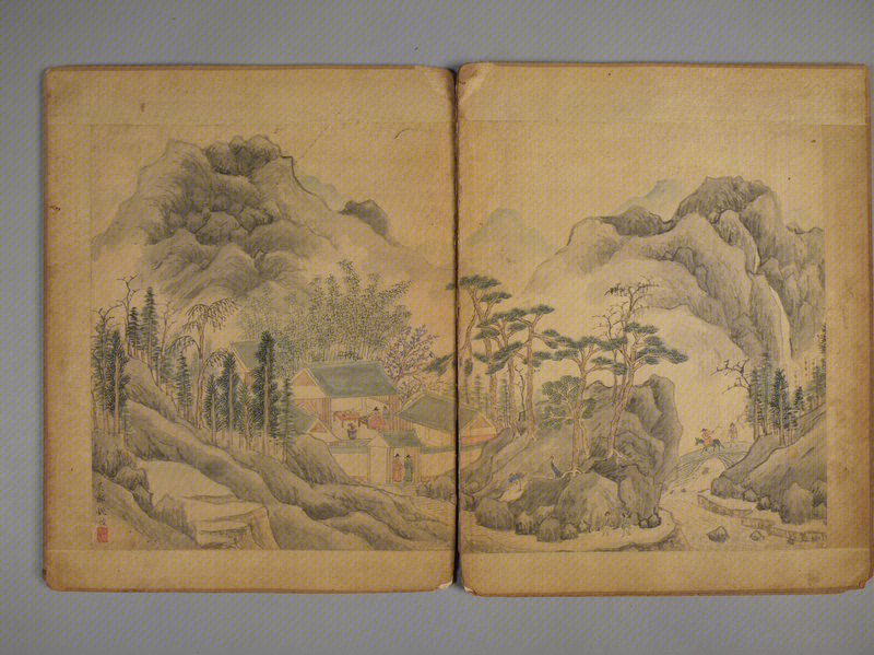 Landscape painting album, The Palace Museum