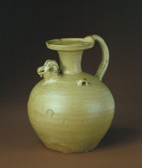 Celadon (qing-glaze) porcelain ewer, The Palace Museum