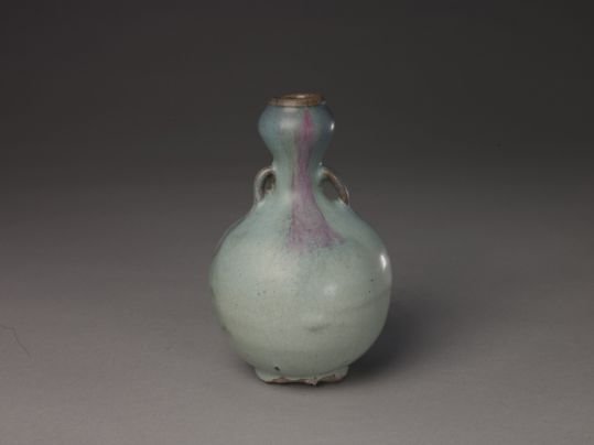 Jun kiln sky blue glaze purple and red spot amphorae vase, The Palace Museum