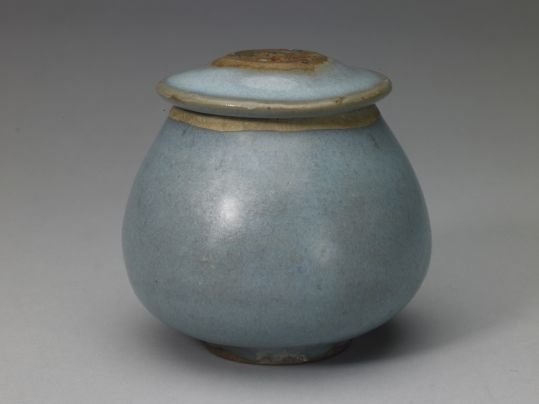 Jun kiln sky blue glaze chicken heart jar, The Palace Museum