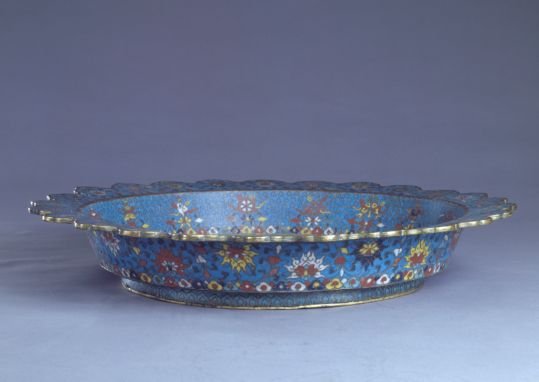 景泰 Cloisonné enamel plate, The Palace Museum