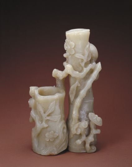 Jade double barrel pen insert, The Palace Museum