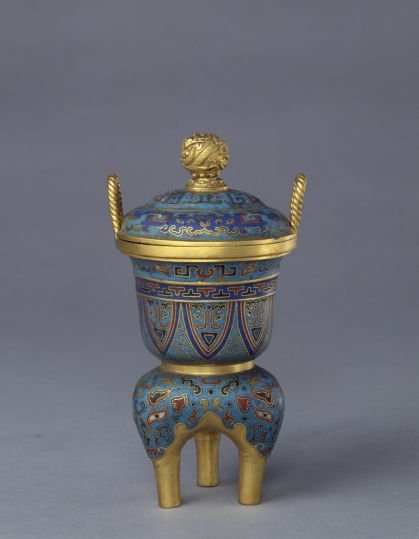 Qianlong period cloisonné enamel animal mask pattern, The Palace Museum