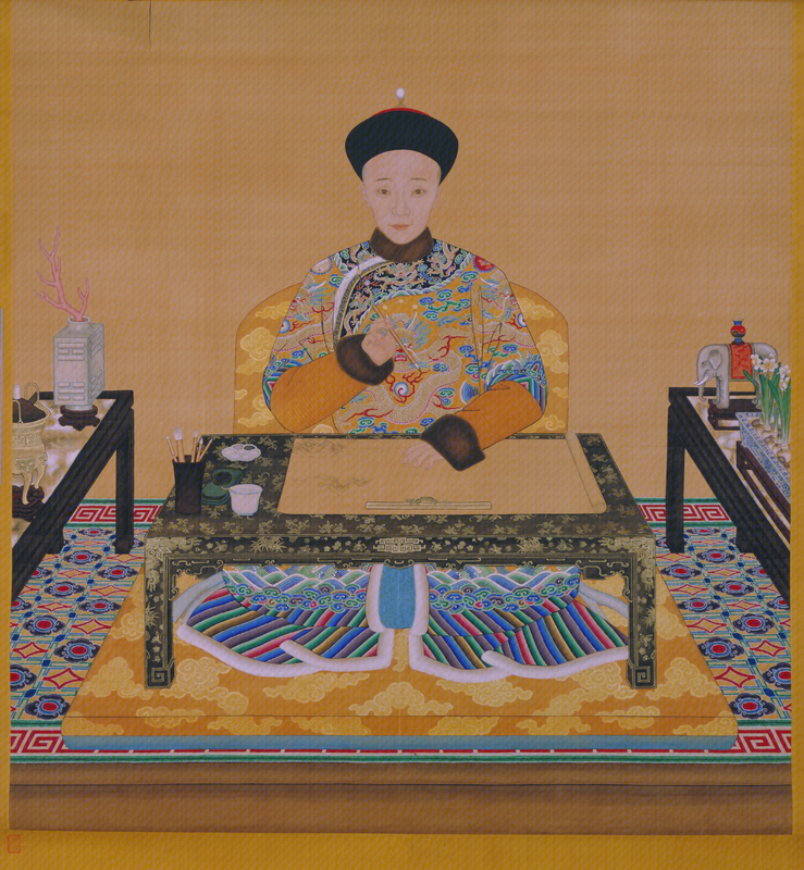 Qing Dynasty painting of Yi Chi in auspicious clothes, The Palace Museum