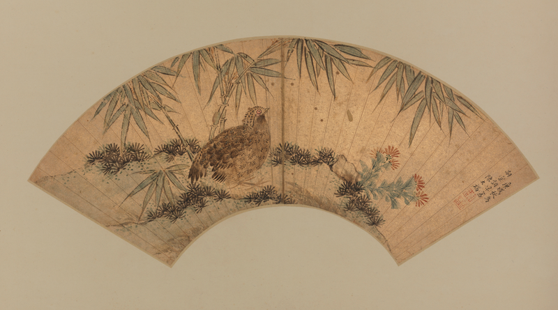 Chen Daduan Bamboo Peace Fan Page, The Palace Museum