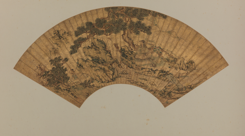 Landscape painting fan, The Palace Museum