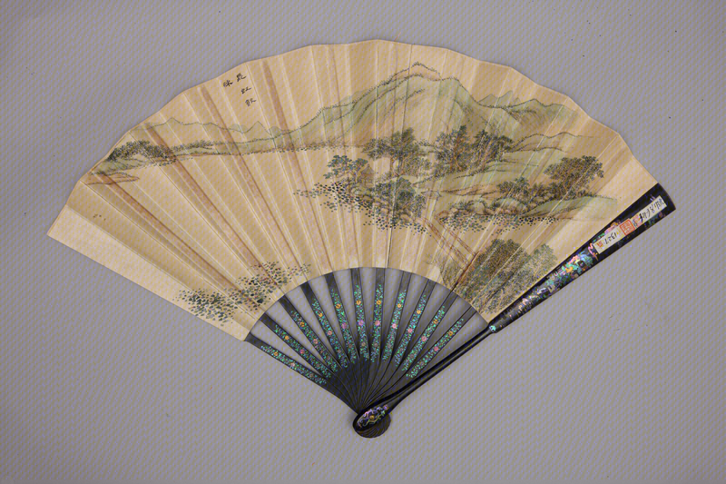 Thirty-six scenes of the summer resort painted by the Qing Dynasty and written by Wang Jihua into a fan, The Palace Museum