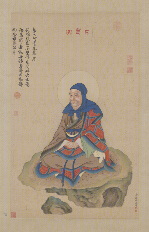 Ding Guanpeng's scroll of statues of Sakyamuni and the sixteen saints, The Palace Museum