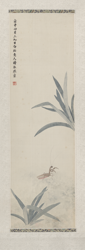 Qi Baishi mantis flower axis, The Palace Museum