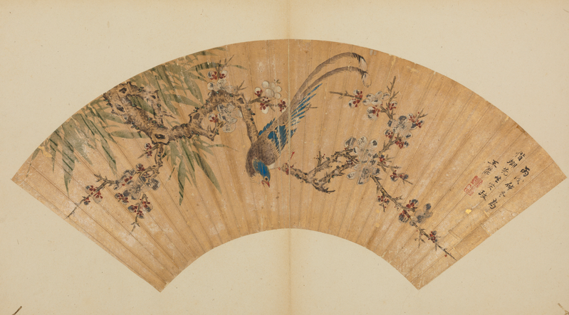 Wang Jie flower and bird fan, The Palace Museum