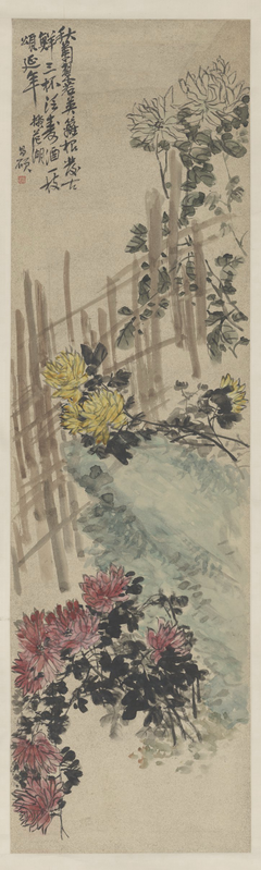 Wu Junqing chrysanthemum axis, The Palace Museum