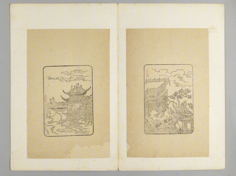 Woodblock watermark Shizhuzhai five-color paper music album, The Palace Museum