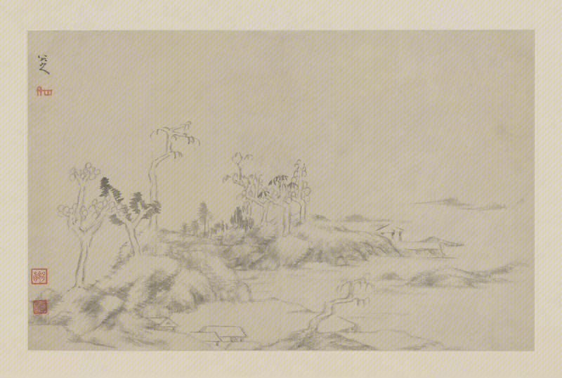 Landscape painting album, The Palace Museum